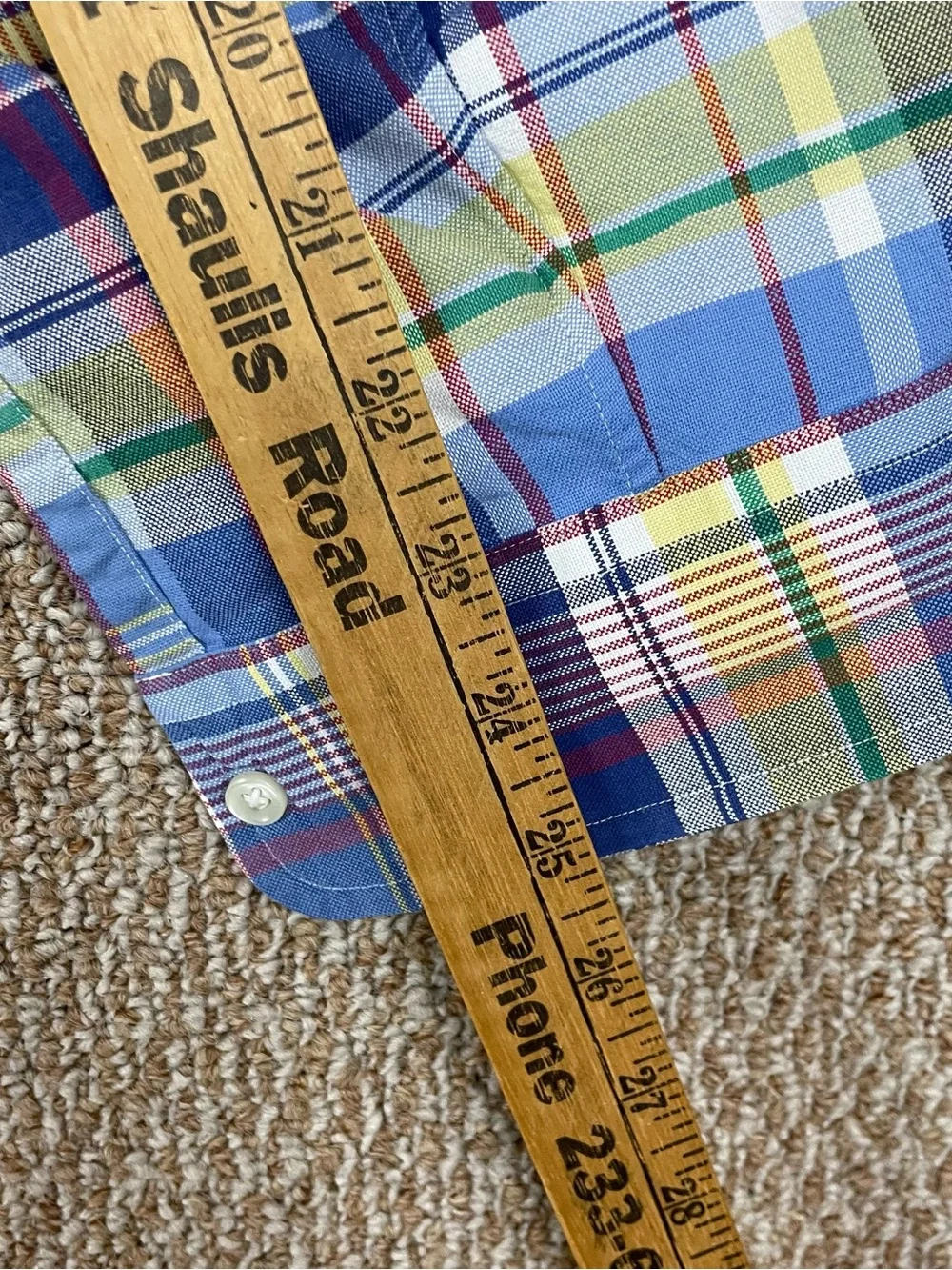 Polo Ralph Lauren Oxford Shirt Men’s XL Plaid Button Down Flesh Pony 304